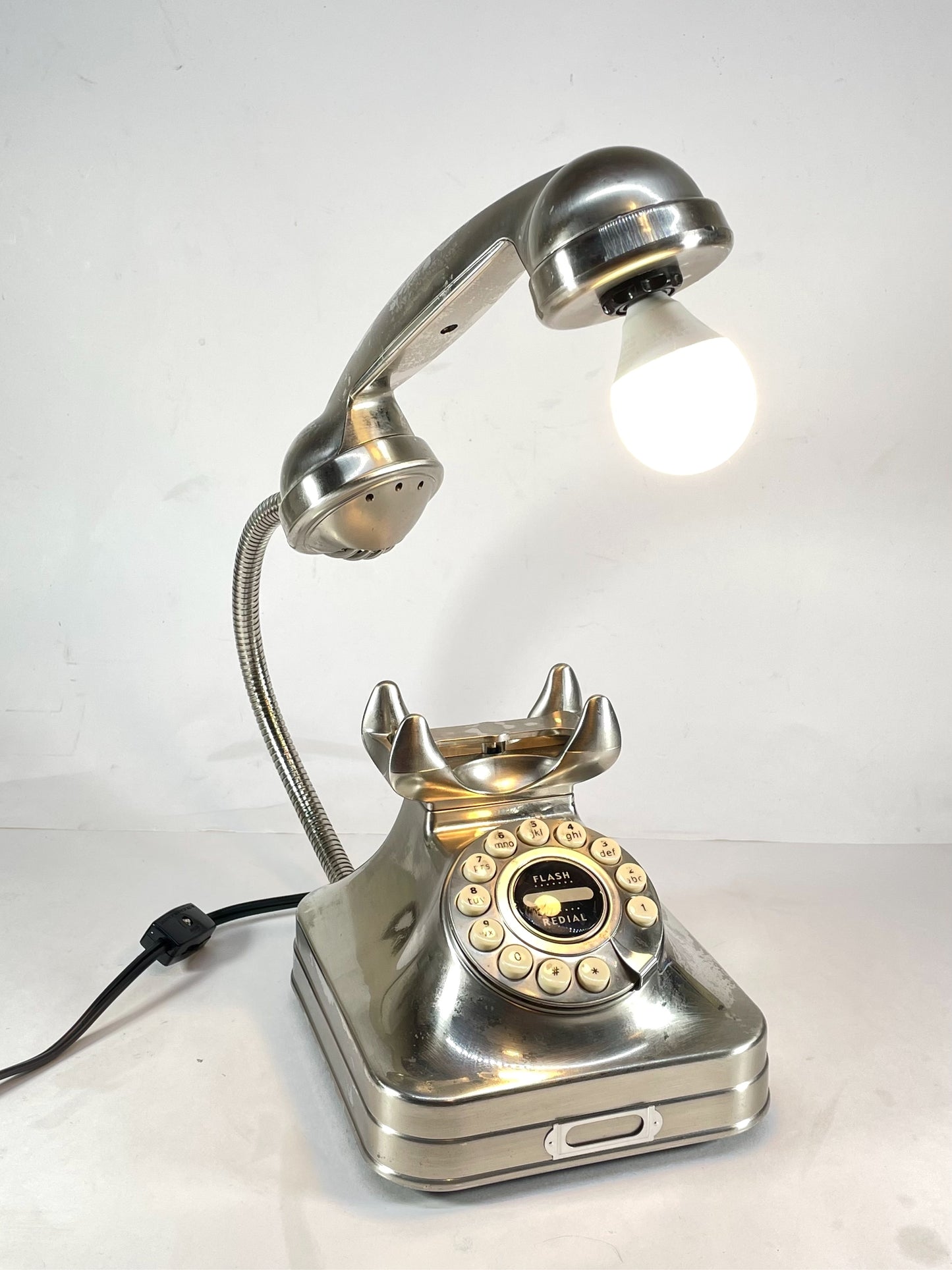Silver Floating  Receiver Lamp Sculpture